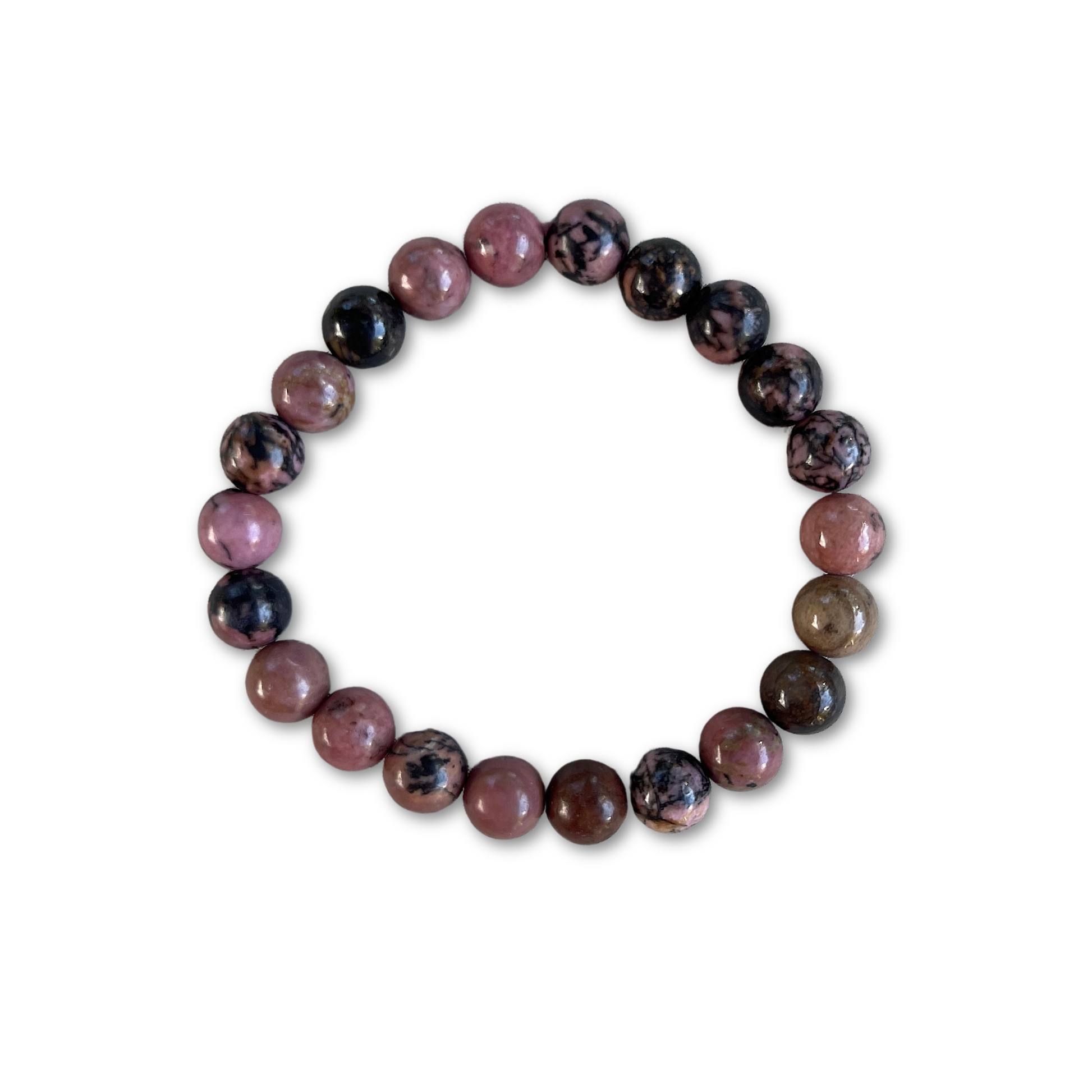 Crystal Healing Beaded Bracelet, Rose Quartz