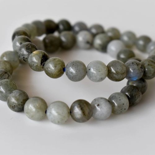 Crystal Healing Beaded Bracelet, Labradorite