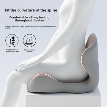Memory Foam One-piece Cushion Office Cushion Hip Beautification Spine Relief And Waist Support Cushion
