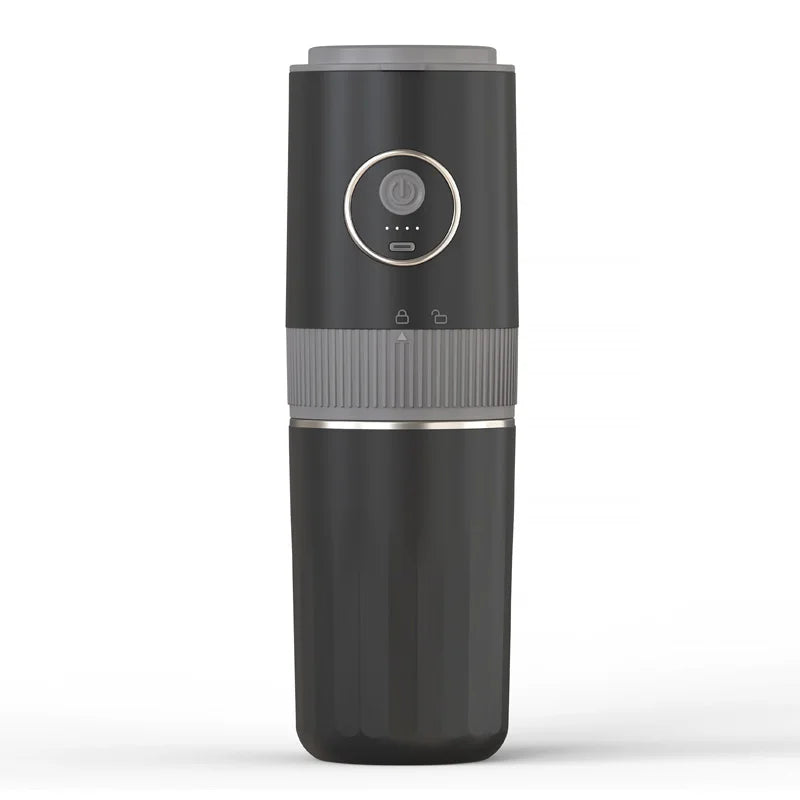 Travel-Friendly All-in-One Coffee Maker - Built-in Grinder, Handheld 