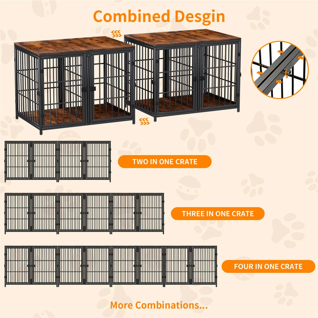 Heavy Duty Furniture Style Dog Cage  
