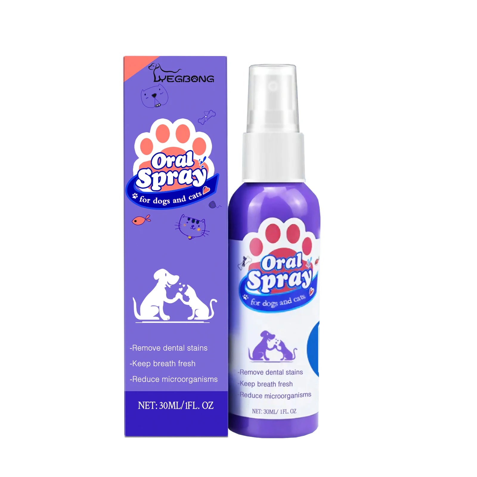 Pet Dental Spray for Dogs and Cats 