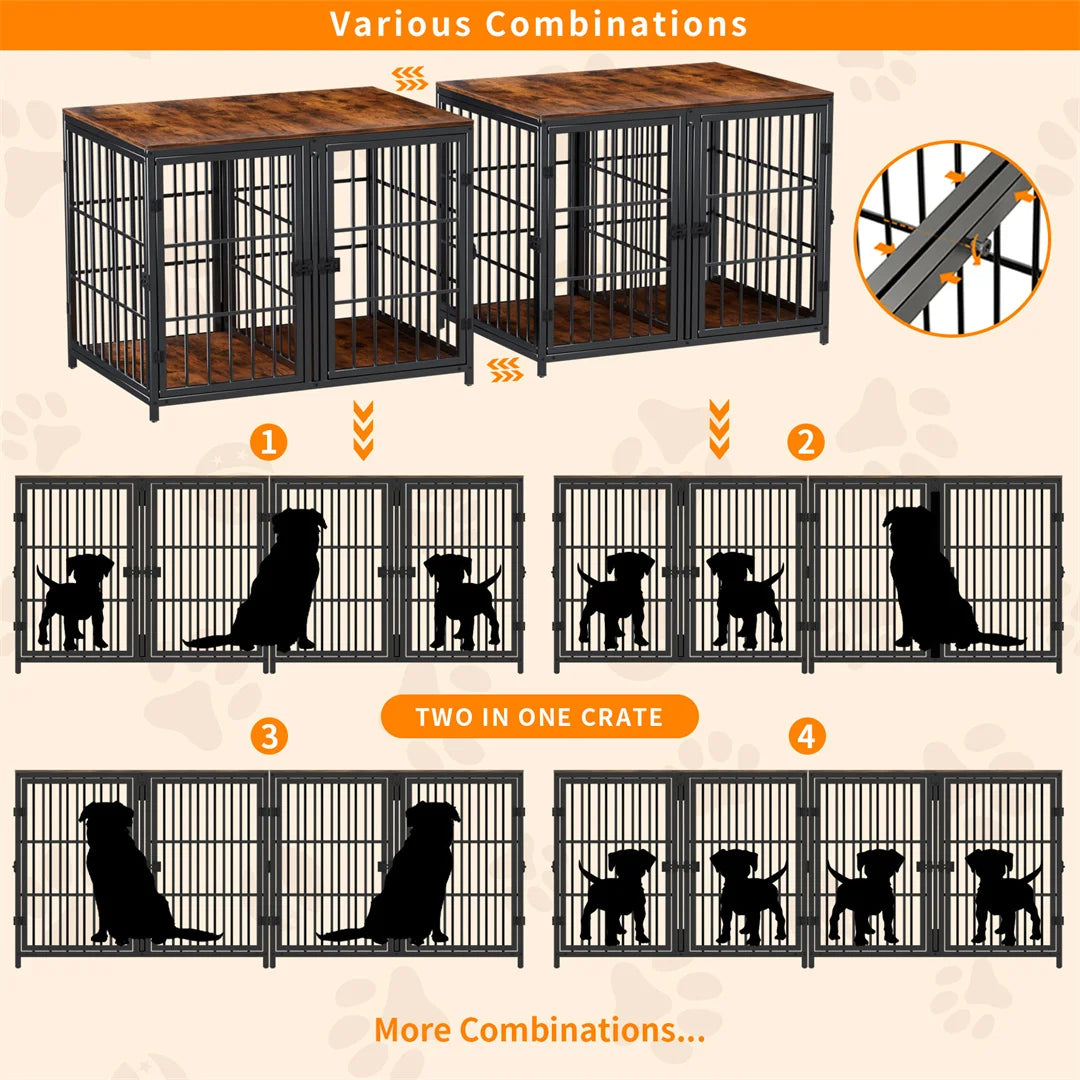 Heavy Duty Furniture Style Dog Cage  