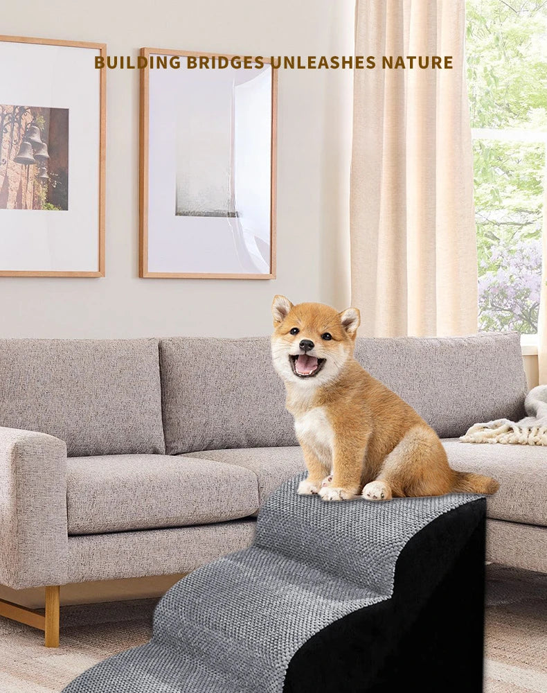 Pet 2/3 Step Dog Stair Cat Pet Ramp Ladde 