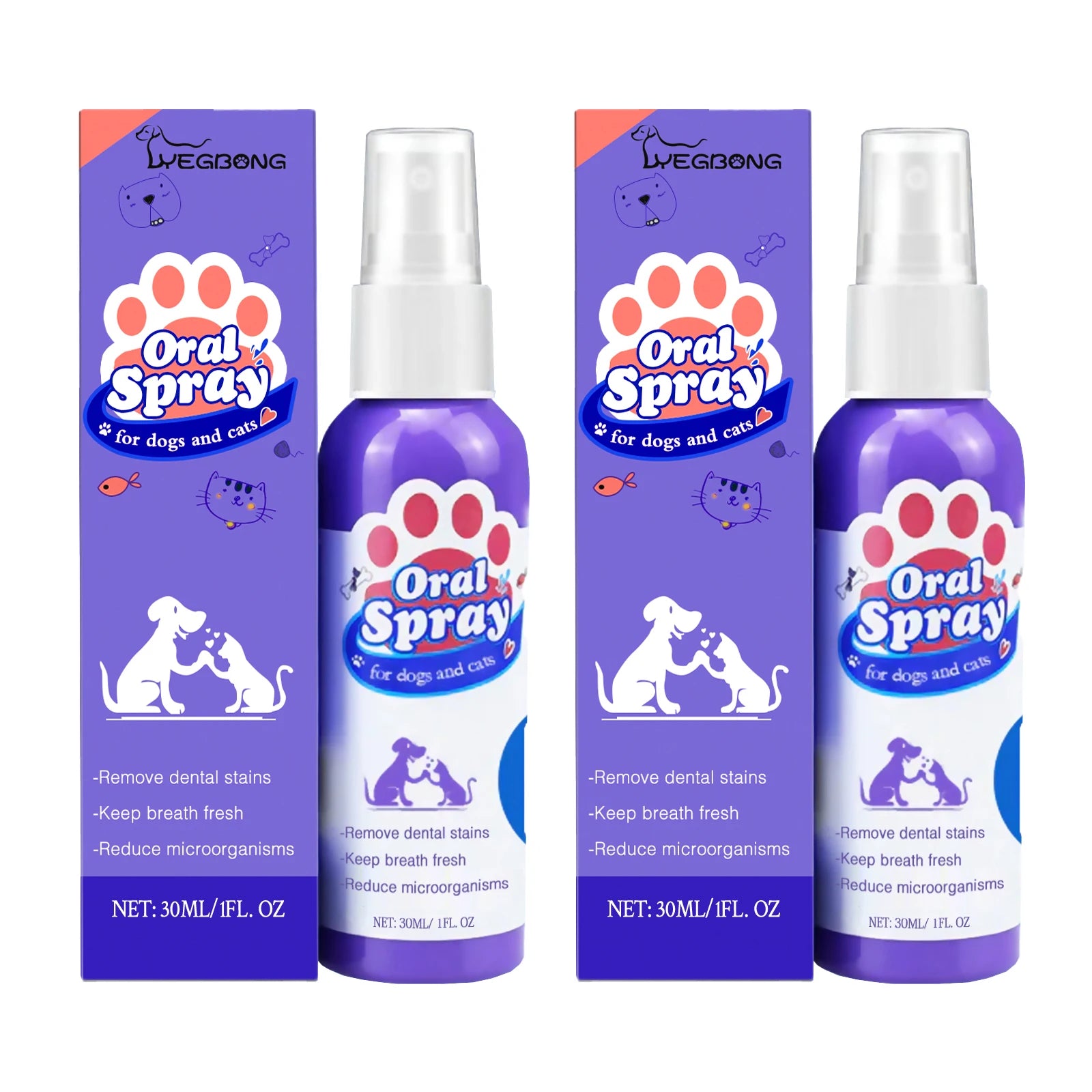 Pet Dental Spray for Dogs and Cats 