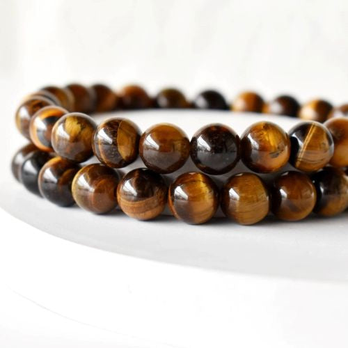 Crystal Healing Beaded Bracelet, Tiger Eye